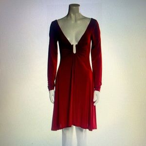 Roberto Cavalli red jersey dress, Size 44